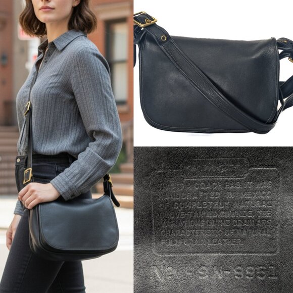 COACH Handmade Vintage Patricia‘s Legacy Bag Black Leather - Picture 2 of 15